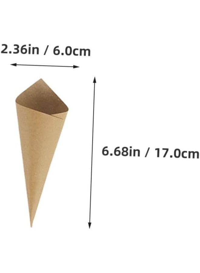 120 Pcs Mini Kraft Paper Flower Cones For Wedding Bouquet Decoration - Image 2